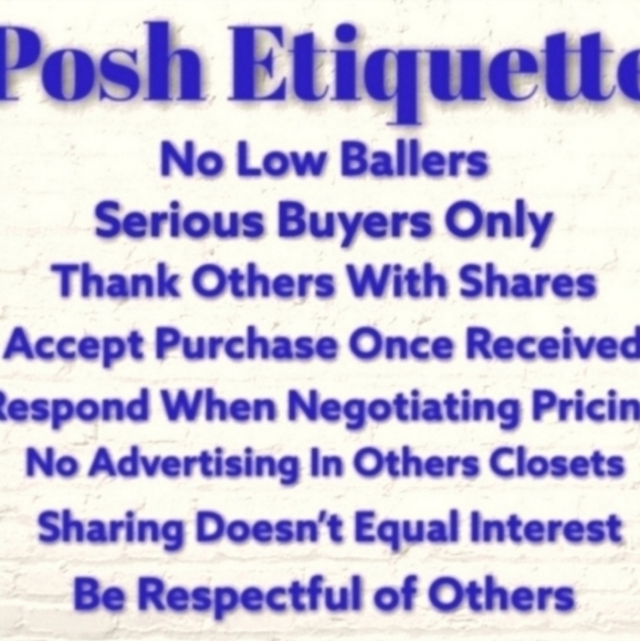 ☆POSH TIPS & CLOSET INFO☆ - Picture 2 of 16